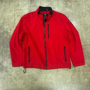 Calvin Klein Red Fleece-Lined Zip-Up Jacket - Men's Size Large